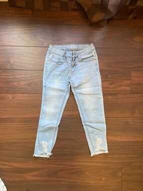 Arizona Jean Company Light Wash Blue Button-Fly Jeans